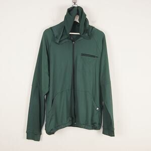 Zella Full Zip Lightweight Performance Green Hooded Sweater Mens Sz XL